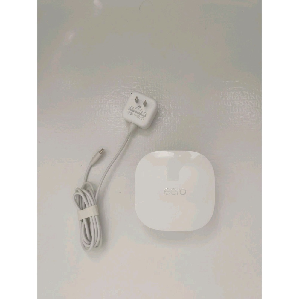 eero J010001 Dual-Band Mesh Wi-Fi Router Ready for Setup White With Wire